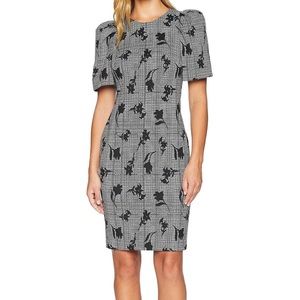 Calvin Klein Women’s Black Sheath Dress Floral